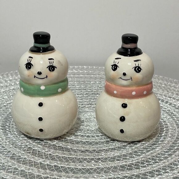 Johanna Parker Snowman Salt & Pepper Shakers NWT - Picture 1 of 9